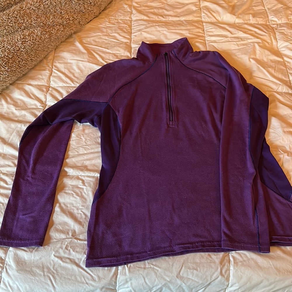Patagonia base layer thermal. Two shades of purple size large.